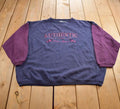 Vintage 1990s Paris Sport Club Authentic Blue Jeans Embroidered Crewneck Sweatshirt Made In USA