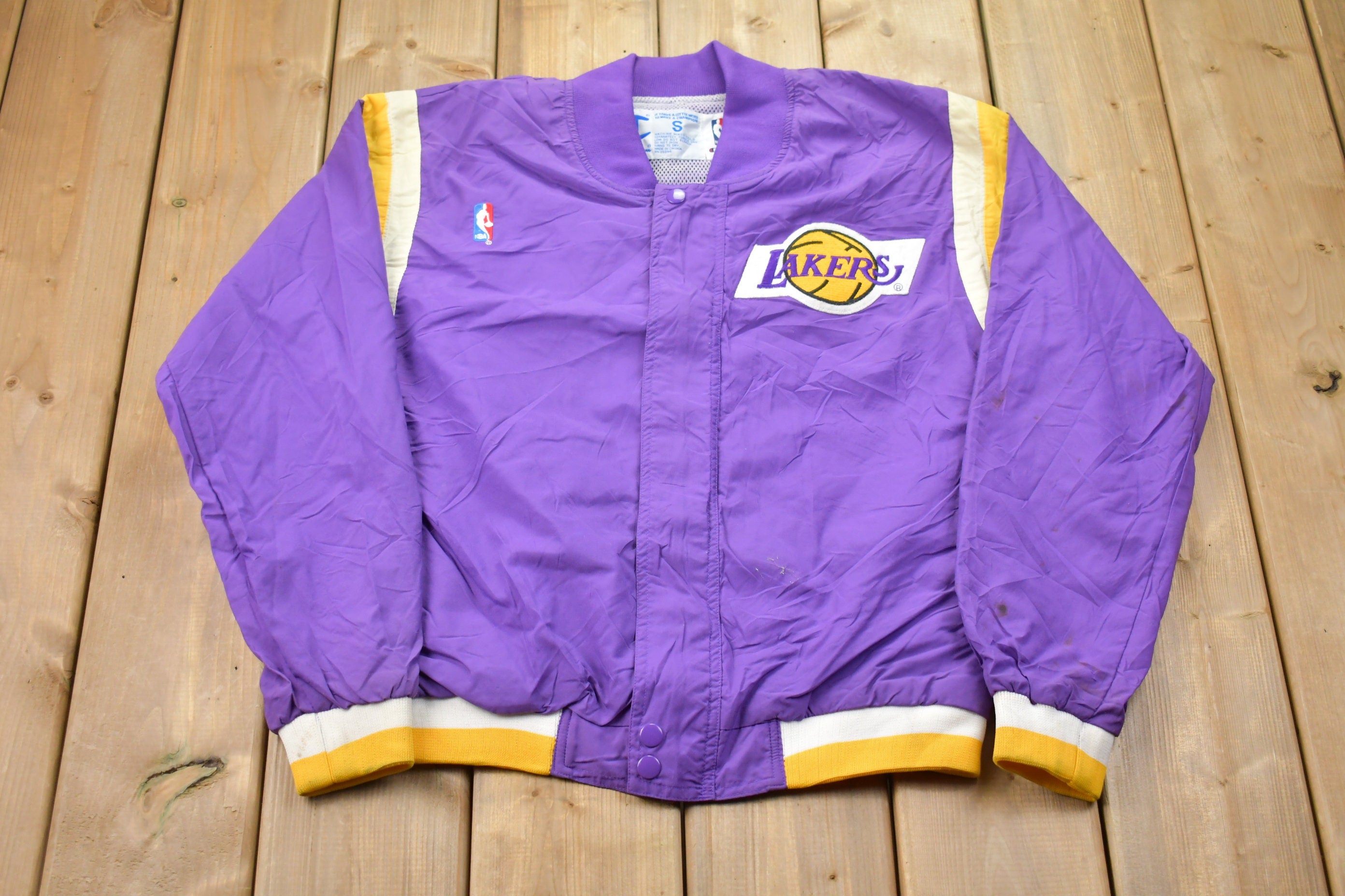 Vintage 1990s Champion Los Angeles Lakers NBA Bomber Jacket