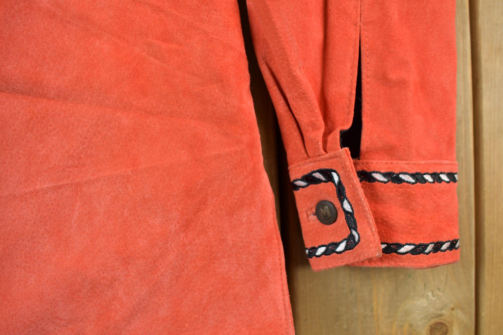 Vintage 80's Bob Mackie Western Button Up Suede Shirt