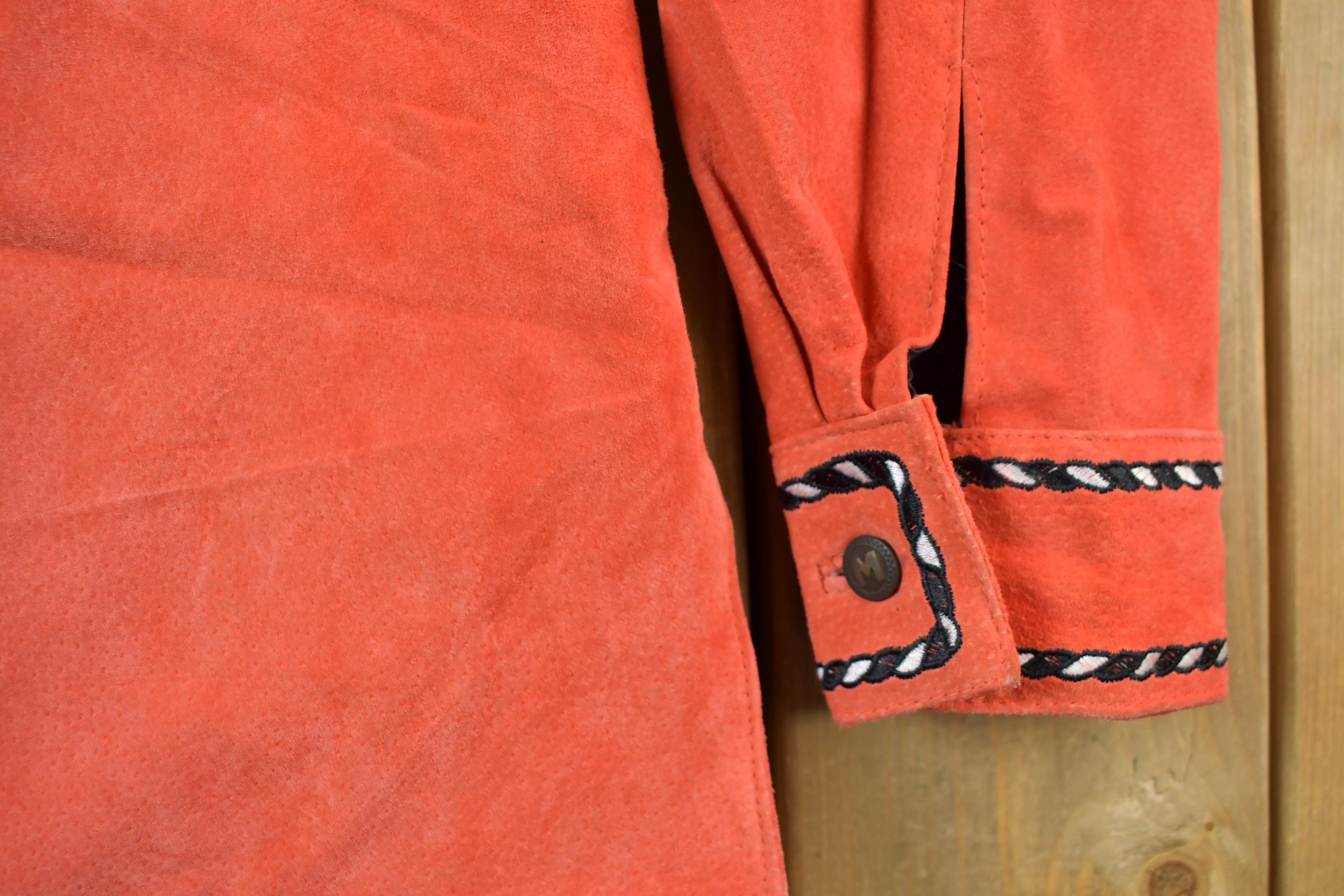 Vintage 80's Bob Mackie Western Button Up Suede Shirt