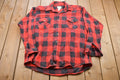 Vintage 1980s Melton Plaid Button Up Shirt