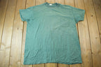 Vintage 1990s Marks Work Wear House Blank Green Striped T Shirt
