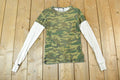 Women Vintage Vigoss Y2K Thermal Sleeve Camo T-Shirt