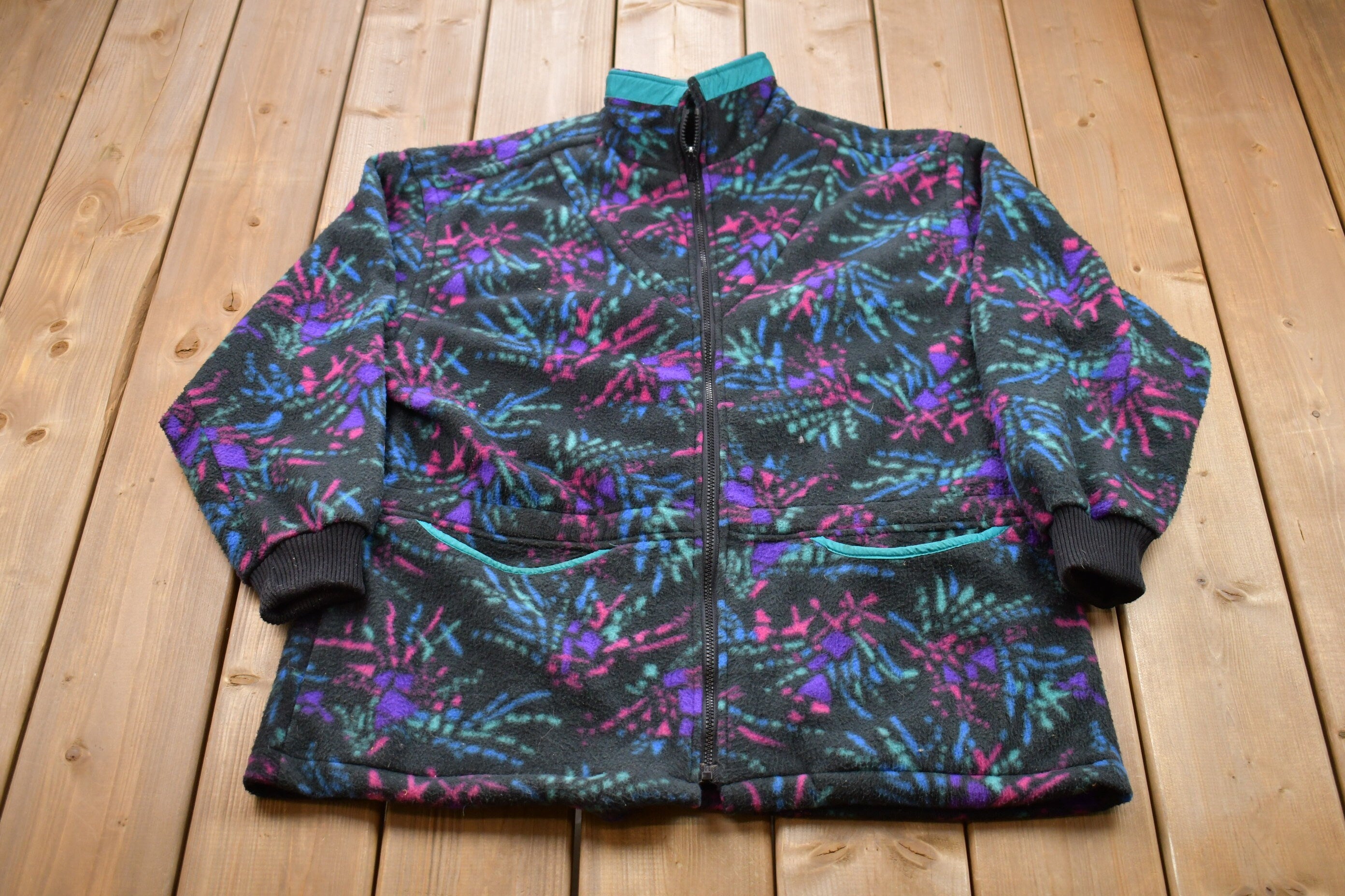 Vintage 1990s Climate Zone All Over Print Fleece Sweater