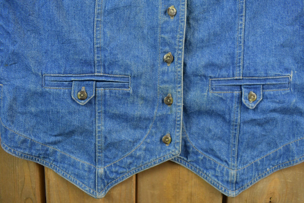 Vintage 1990s Cherokee Jean Button Up Vest