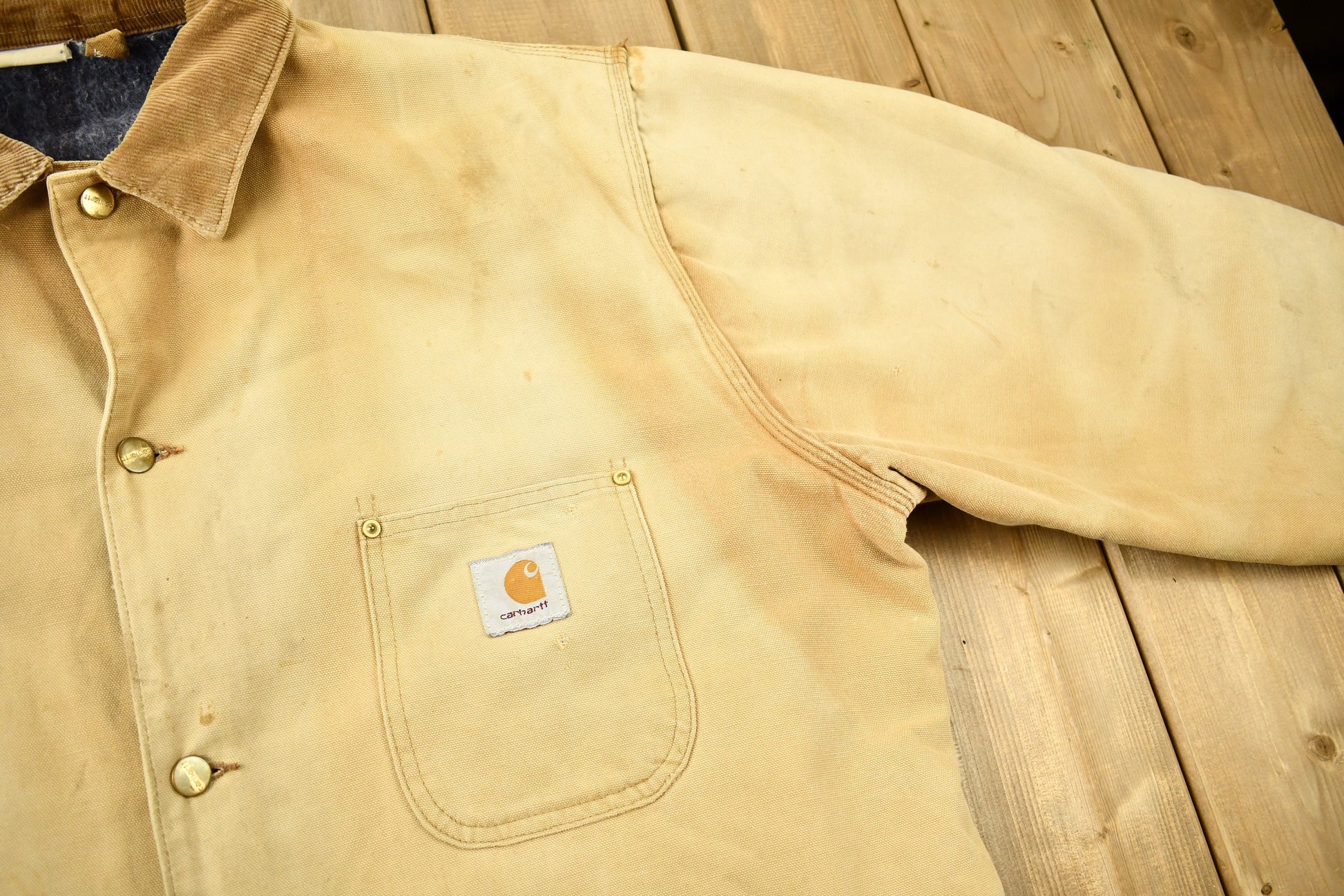 Vintage 1980s Carhartt Blanket Lined Chore Coat