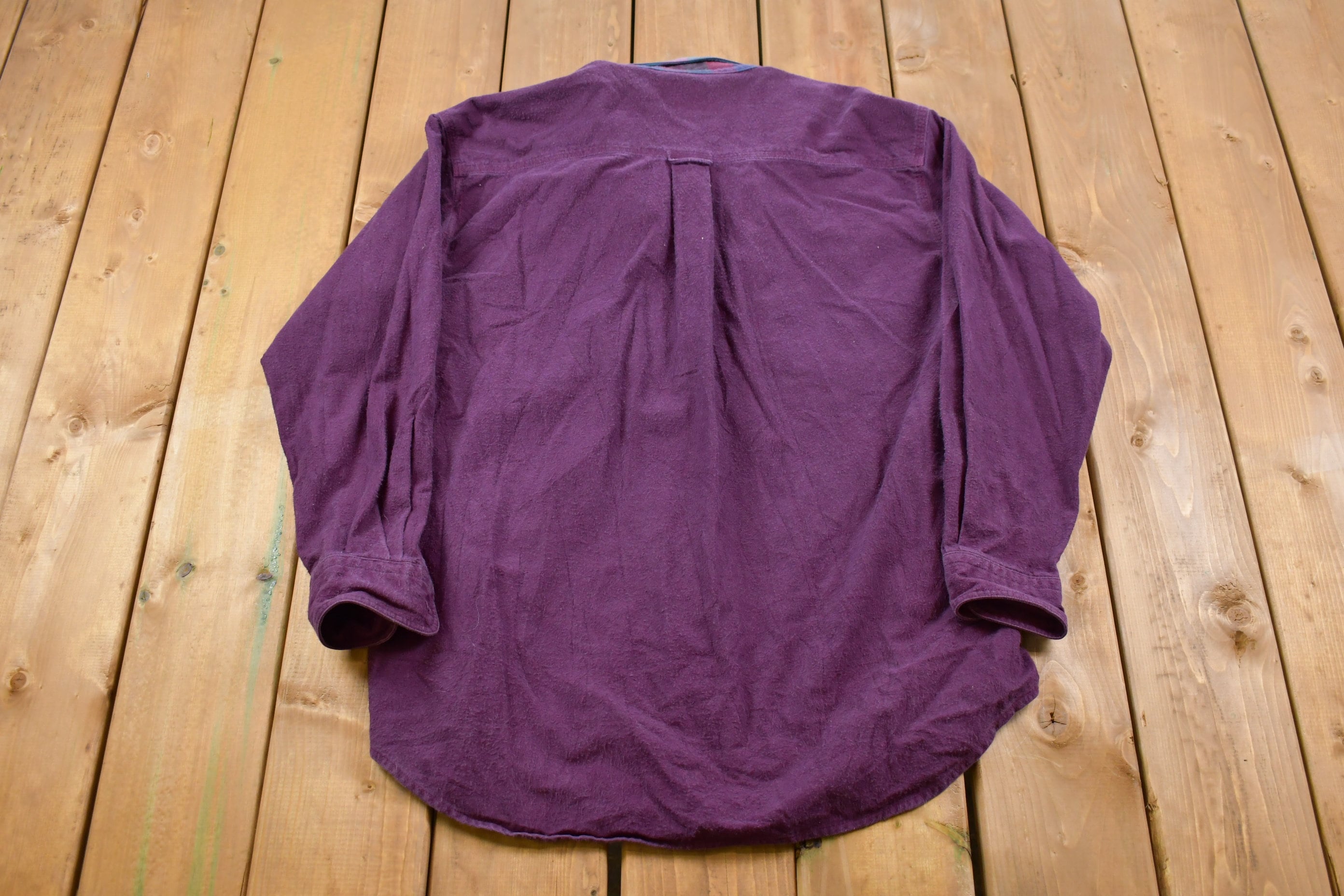 Vintage 1990s Woolrich Plaid Color Block Button Up Shirt