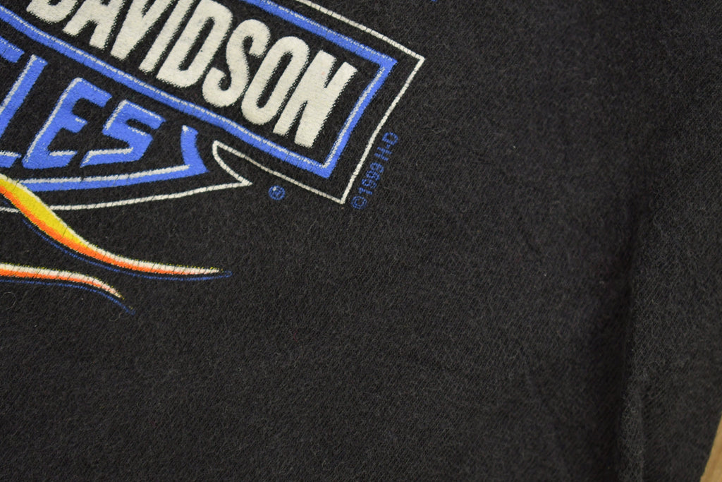 Vintage 199 Harley Davidson Motorcycles Tonawanda NY Flaming Eagle Long Sleeve T-Shirt
