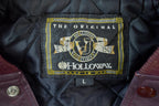 Vintage 2005 Holloway Lorelle Collegiate Leather Bomber Jacket Made In USA