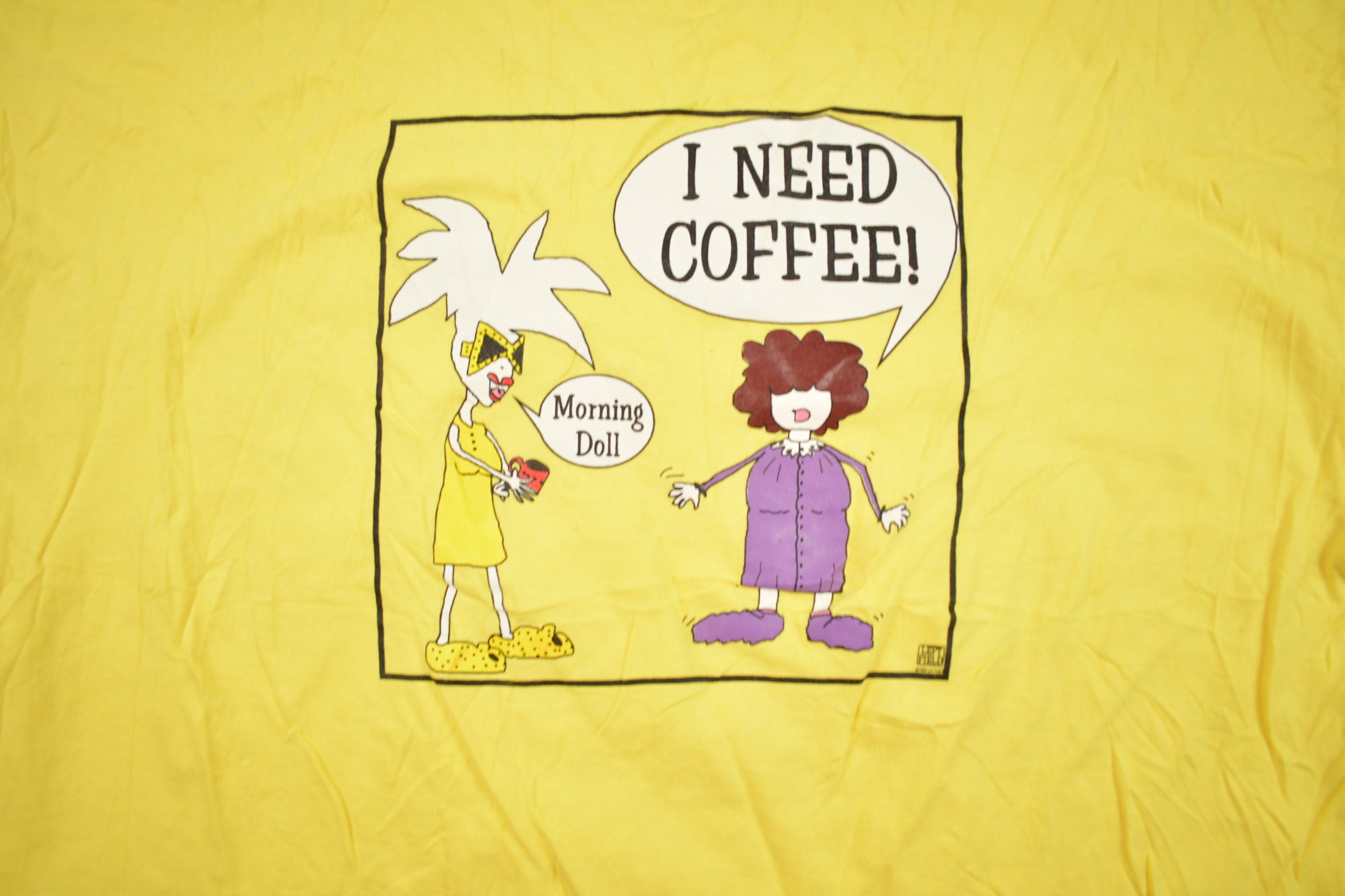 Vintage 1990s I Need Coffee! Graphic T Shirt