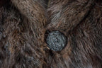 Vintage 1950s Mid Length Brown Mink Fur Coat Made In USA