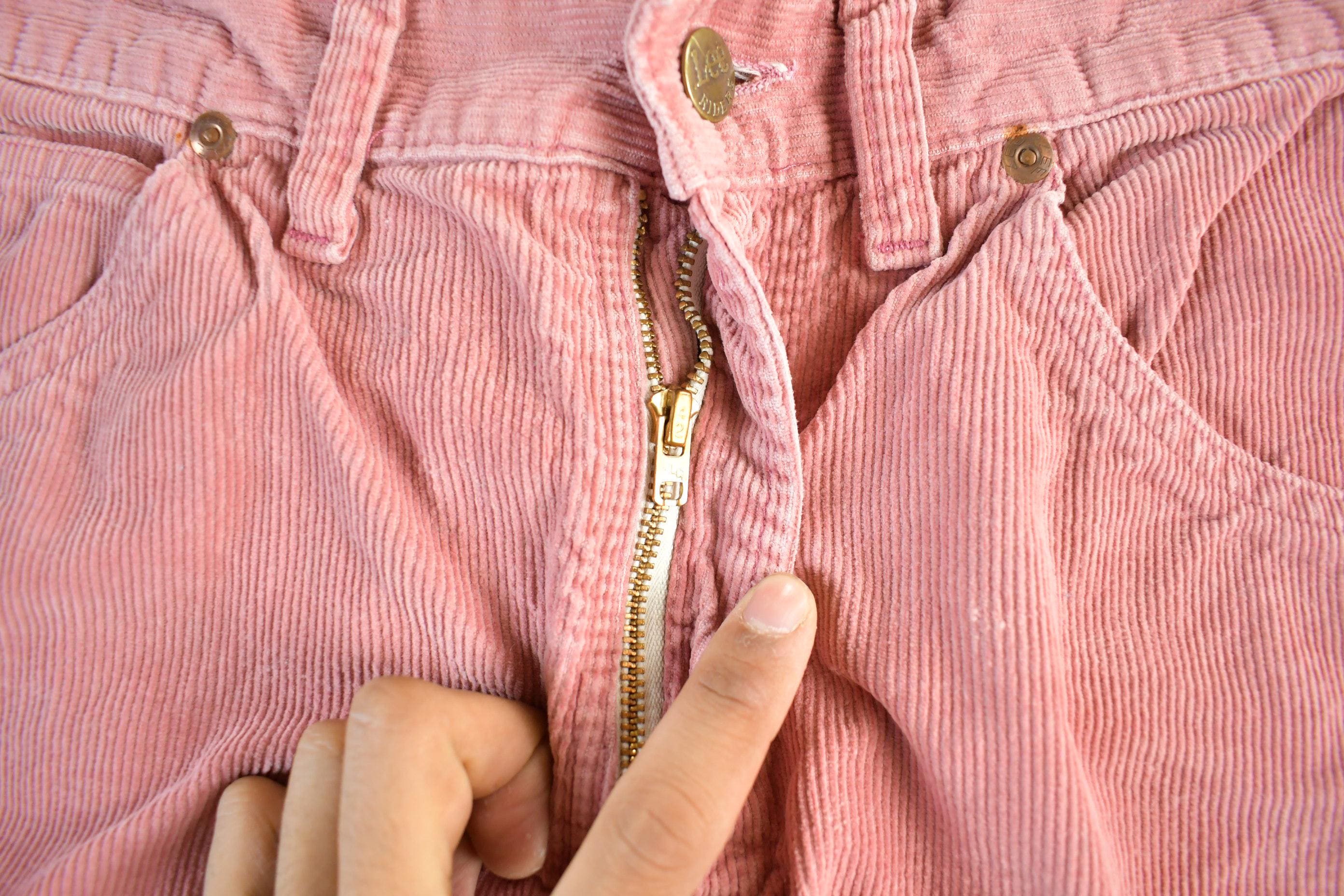 Vintage 1970s Lee Bell Bottom Corduroy Trousers Adult 28 x 30