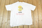 Vintage 1983 Suzy's Zoo Baby Hugging Duck Souvenir T-Shirt Womens XL