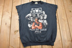 Vintage 1998 WCW NWO White and Black Attack Graphic Wrestling Crewneck