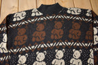 Vintage 1990s Separate Issue Teddy Bear Theme Knit Mockneck Sweater Size Large