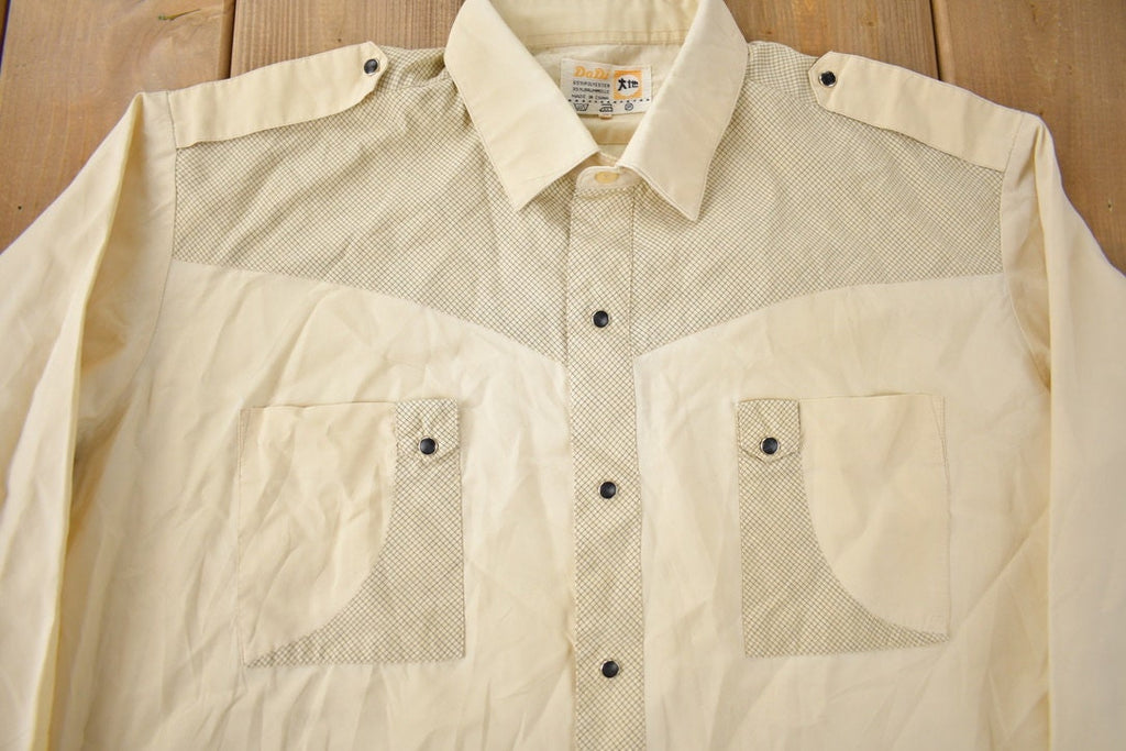 Vintage 1980s DaDi Military Style Blank Button Up Shirt Size XL
