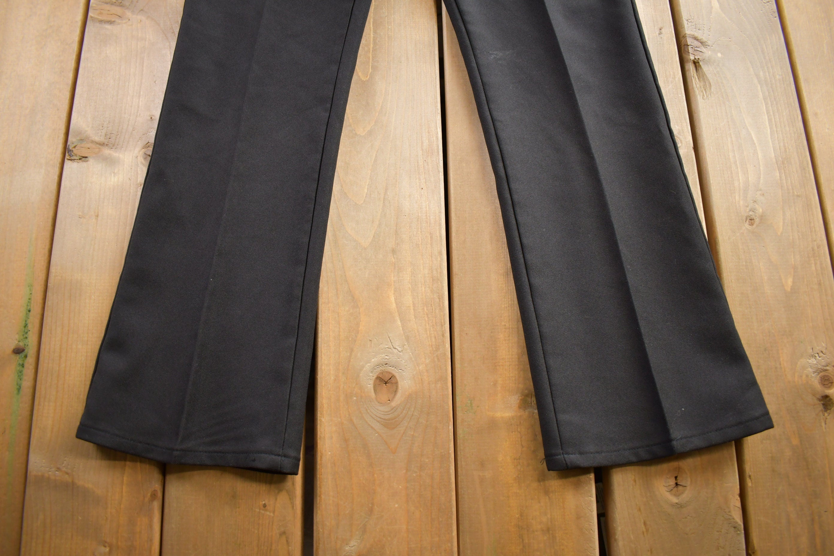 Vintage 1980s Lee Black Slacks Made In USA Size 38x32