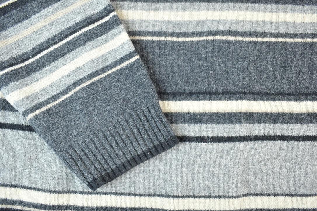 Vintage 1990s Profilo Classics 100% Lambswool Knit Abstract Pattern Crewneck Sweater Made In 90s Crewneck