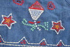 Vintage 1990s KORET City Blues Embroidered Button Up Vest / 1990s Button Up Vest / Vintage Vest / Embroidered Vest /
