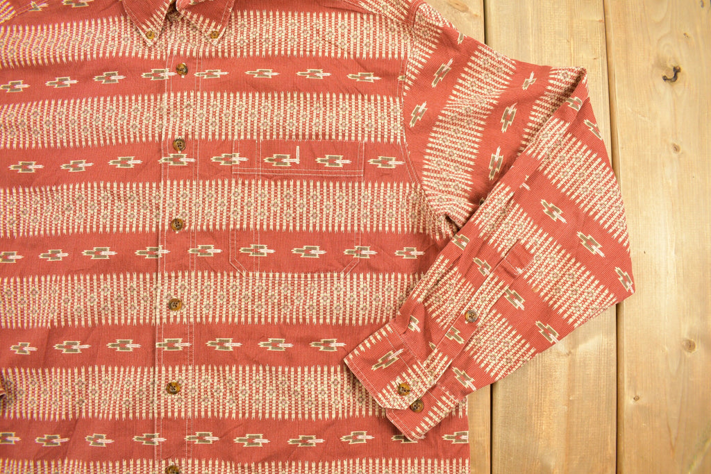 Vintage 2000ss Woolrich Abstract Flannel Button Shirt