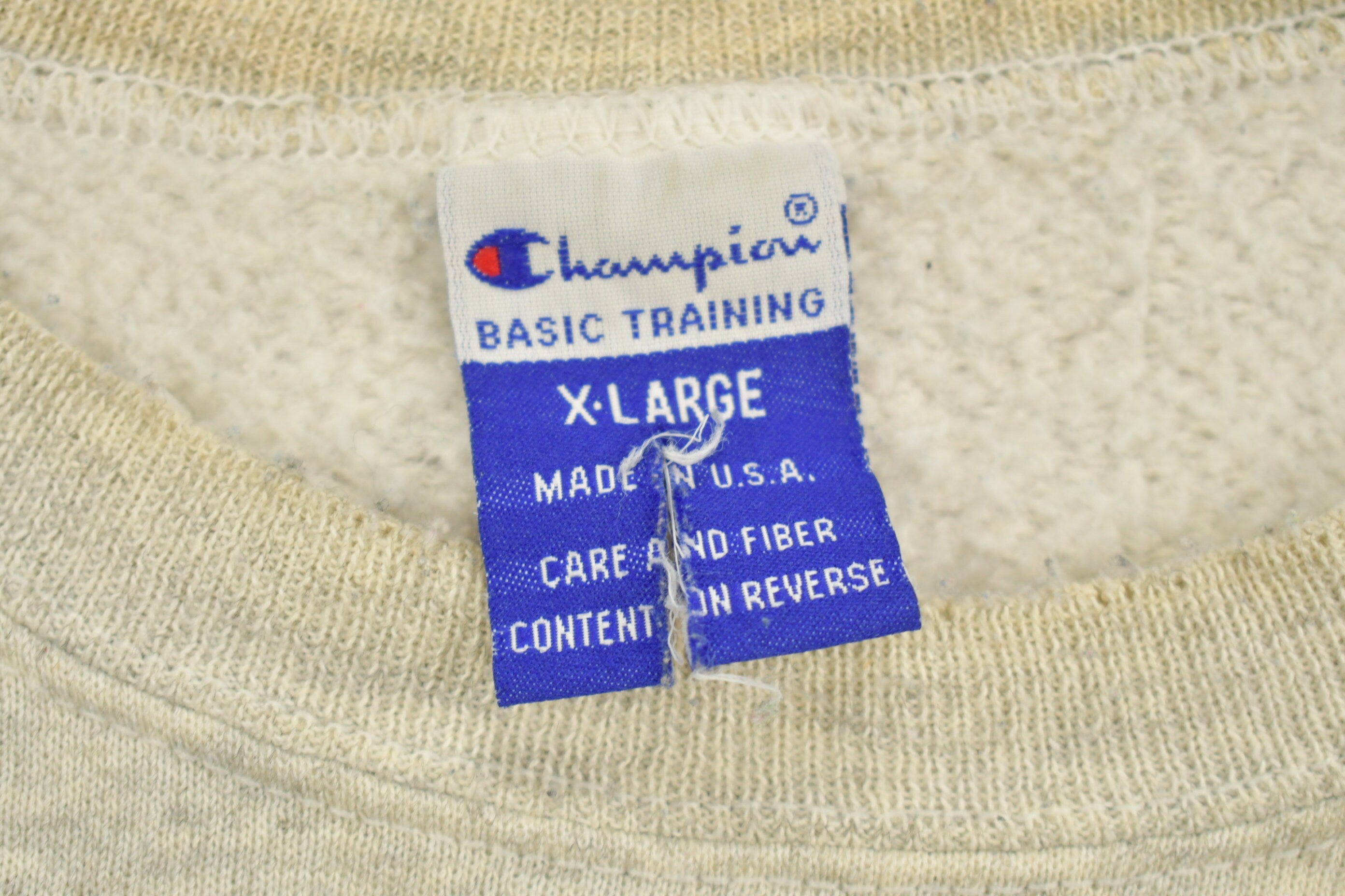 Vintage 1990s Champion Blank Grey Crewneck Sweatshirt