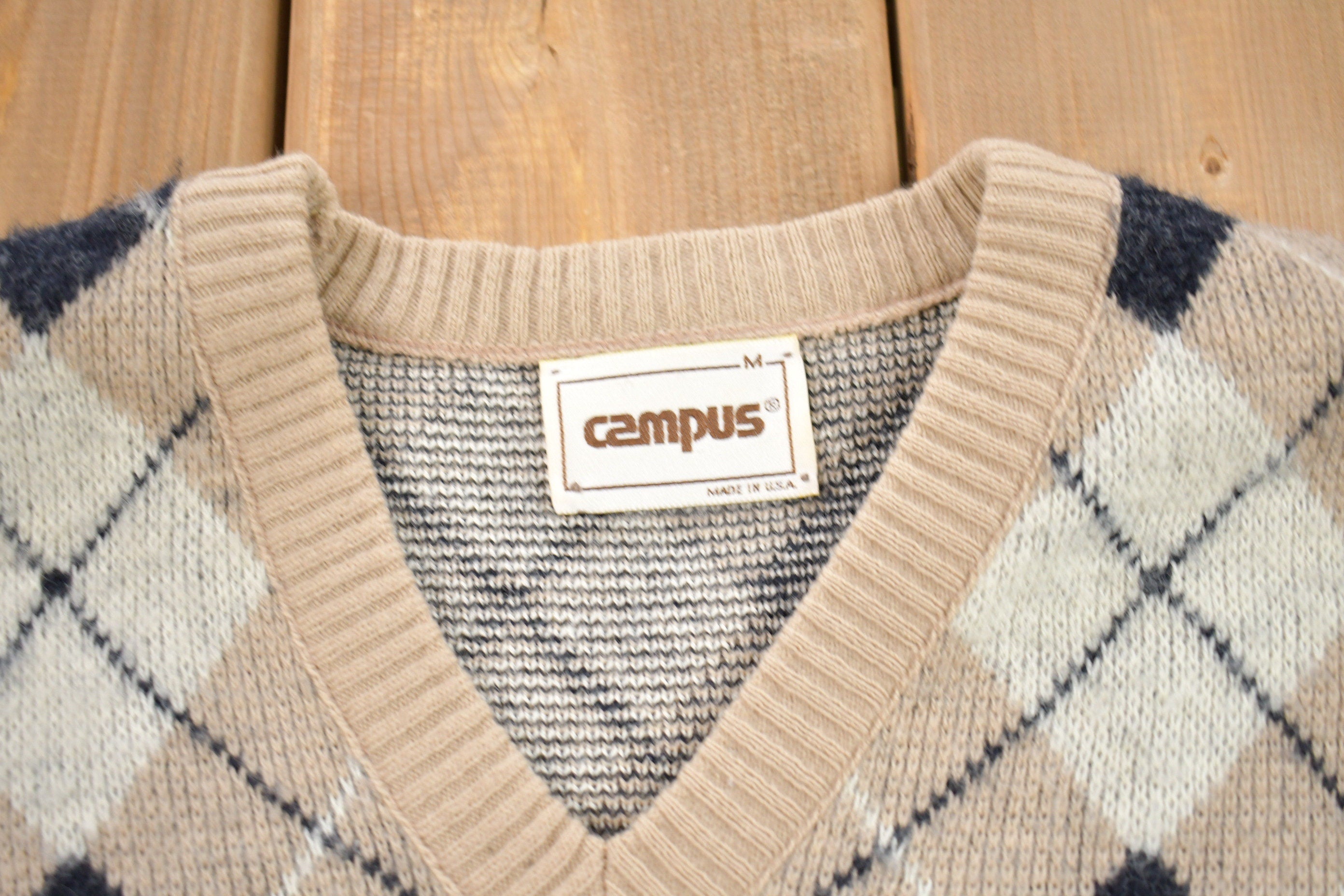 Vintage 1990s Campus Knitted Crewneck Sweater