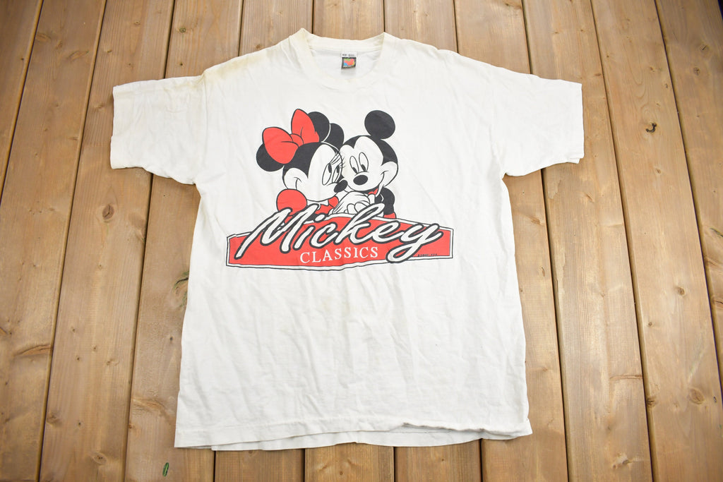 Vintage 1990s Mickey Unlimited Mickey & Minnie Mouse Cartoon T-Shirt / 90s Disney Tee / Mickey Classics