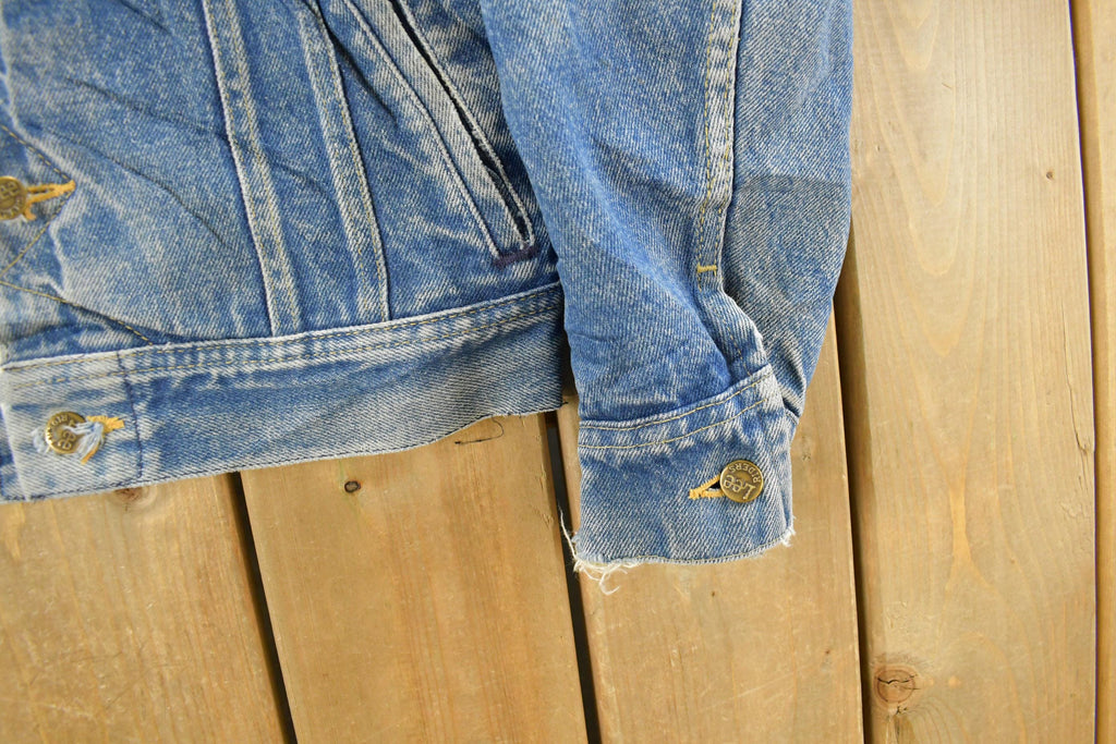 Vintage 1970s Lee Blanket Lined Denim Jean Trucker Jacket Men's Small