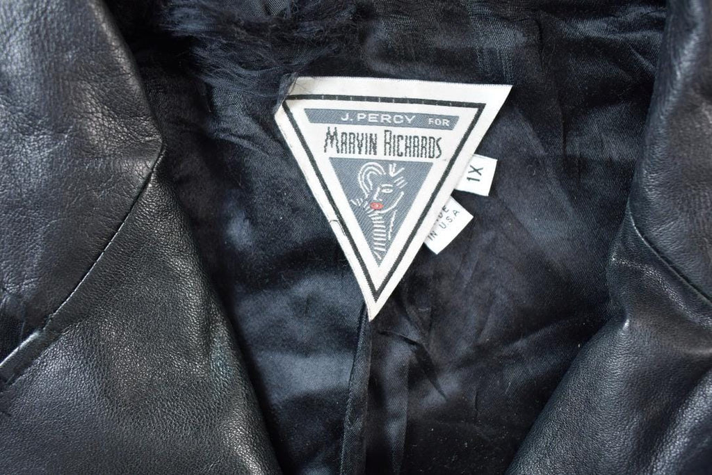 Vintage 1990s Marvin Richards Women's Full Length Leather Trench Coat Made In USA