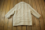 Vintage 1960s 100% Wool Striped Button Up Jacket