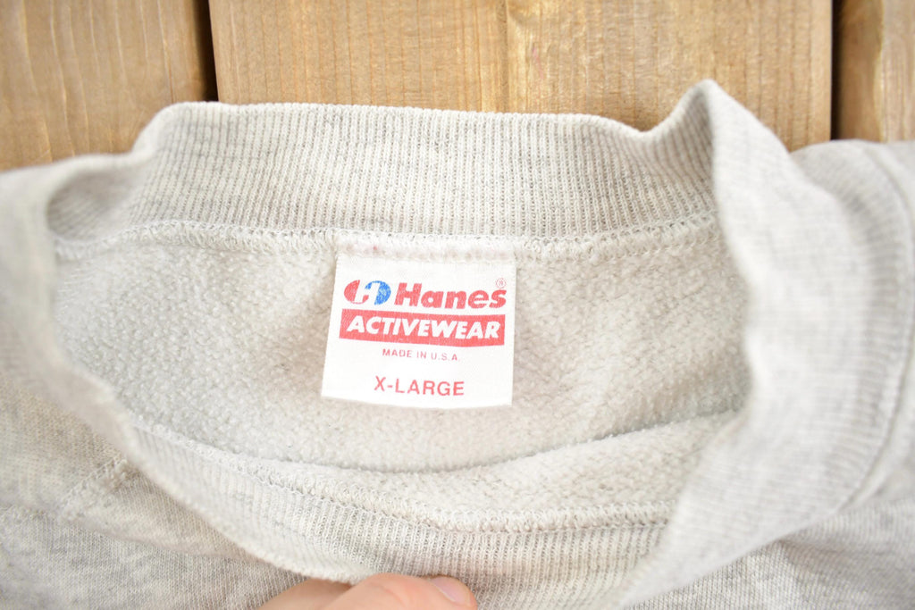 Vintage 1990s Blank Hanes Activewear Crewneck Sweatshirt Made In USA