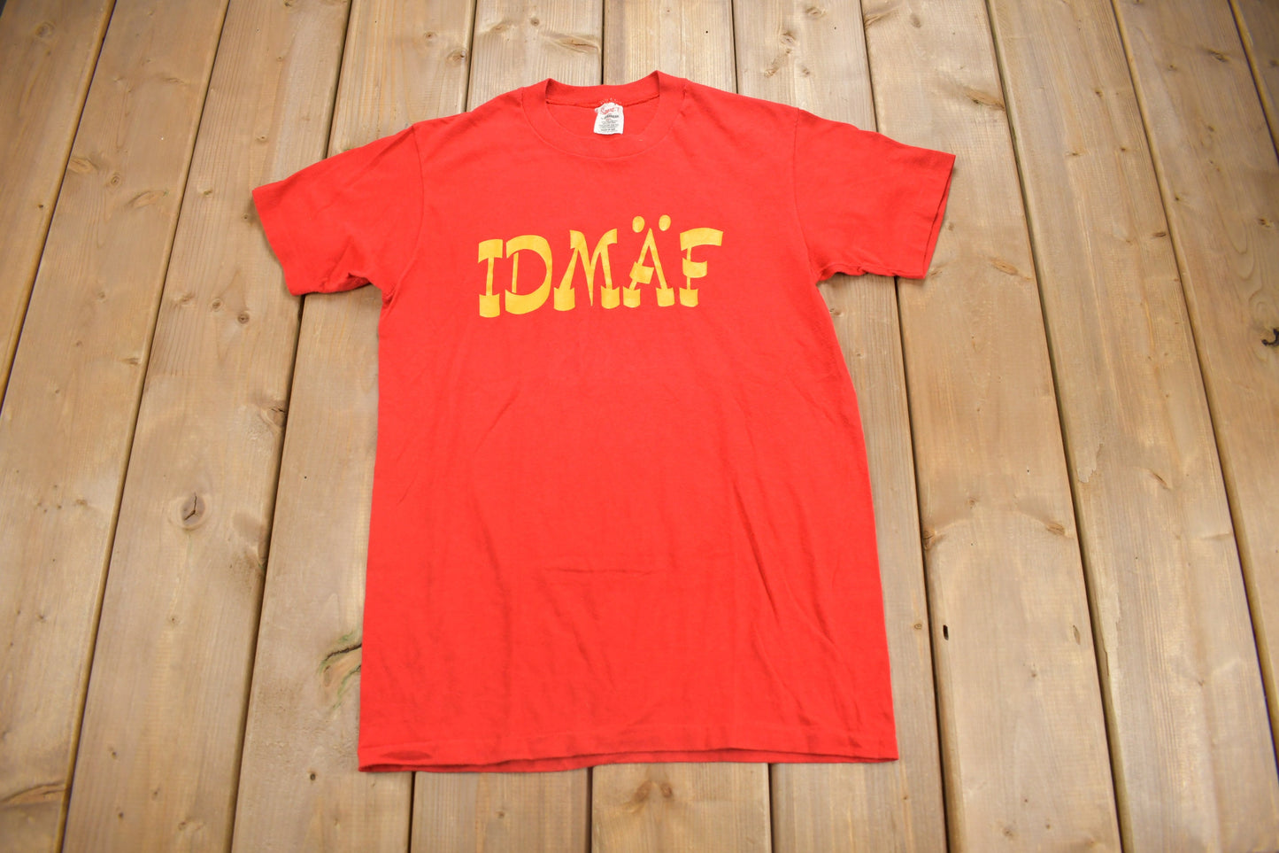 Vintage 1980s IDMAF Graphic T Shirt / Vintage T Shirt / Streetwear / Graphic Tee / Single Stitch / Made In USA