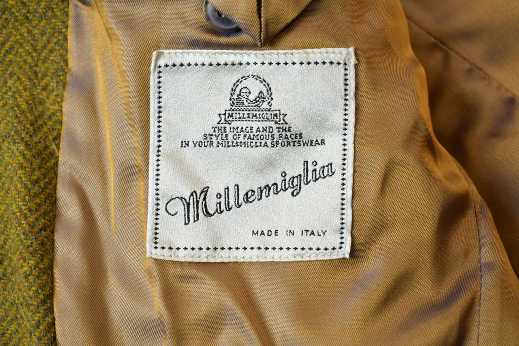 Vintage 1990s Millemiglia 100% Wool Blazer Jacket Made In Italy