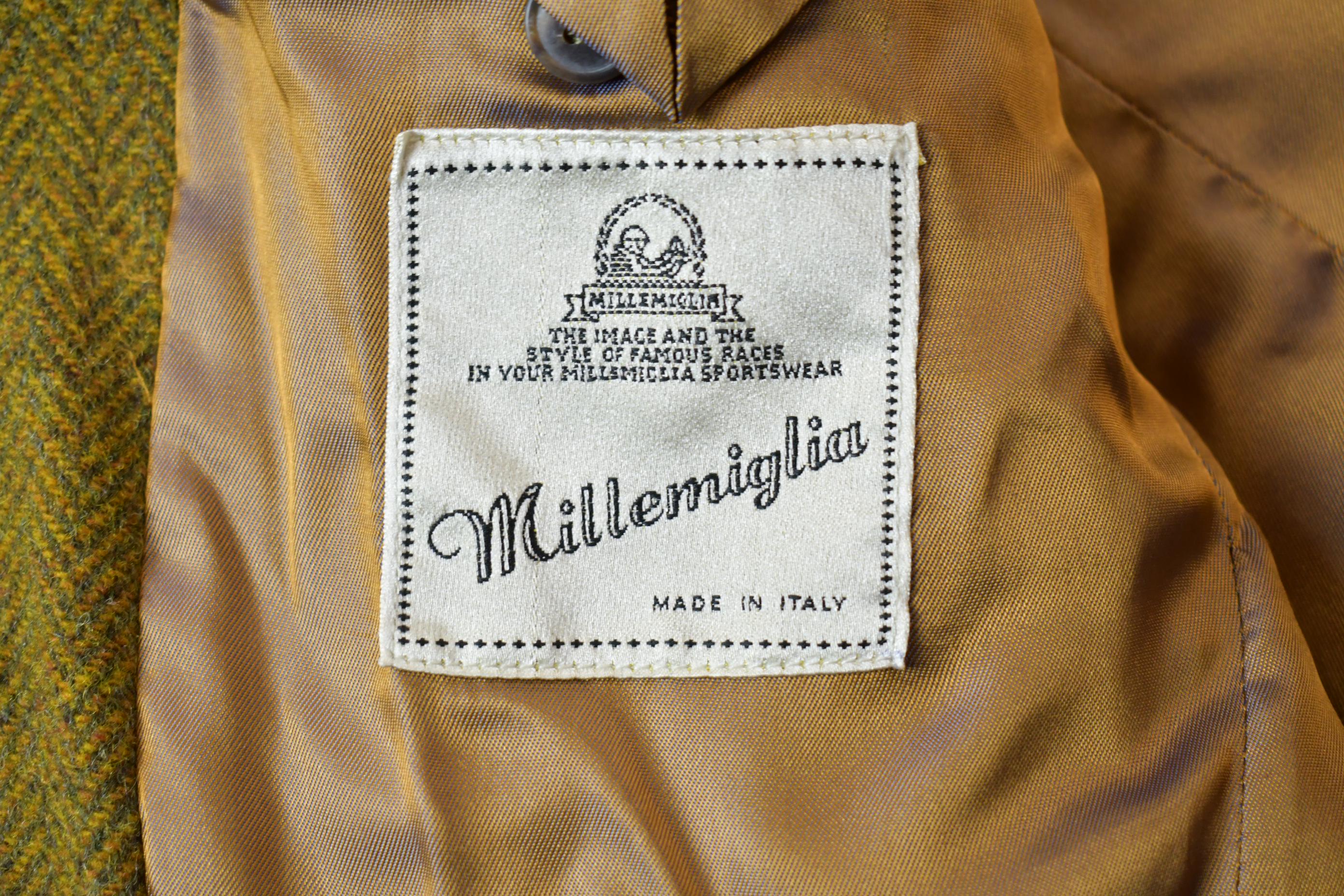 Vintage 1990s Millemiglia 100% Wool Blazer Jacket Made In Italy