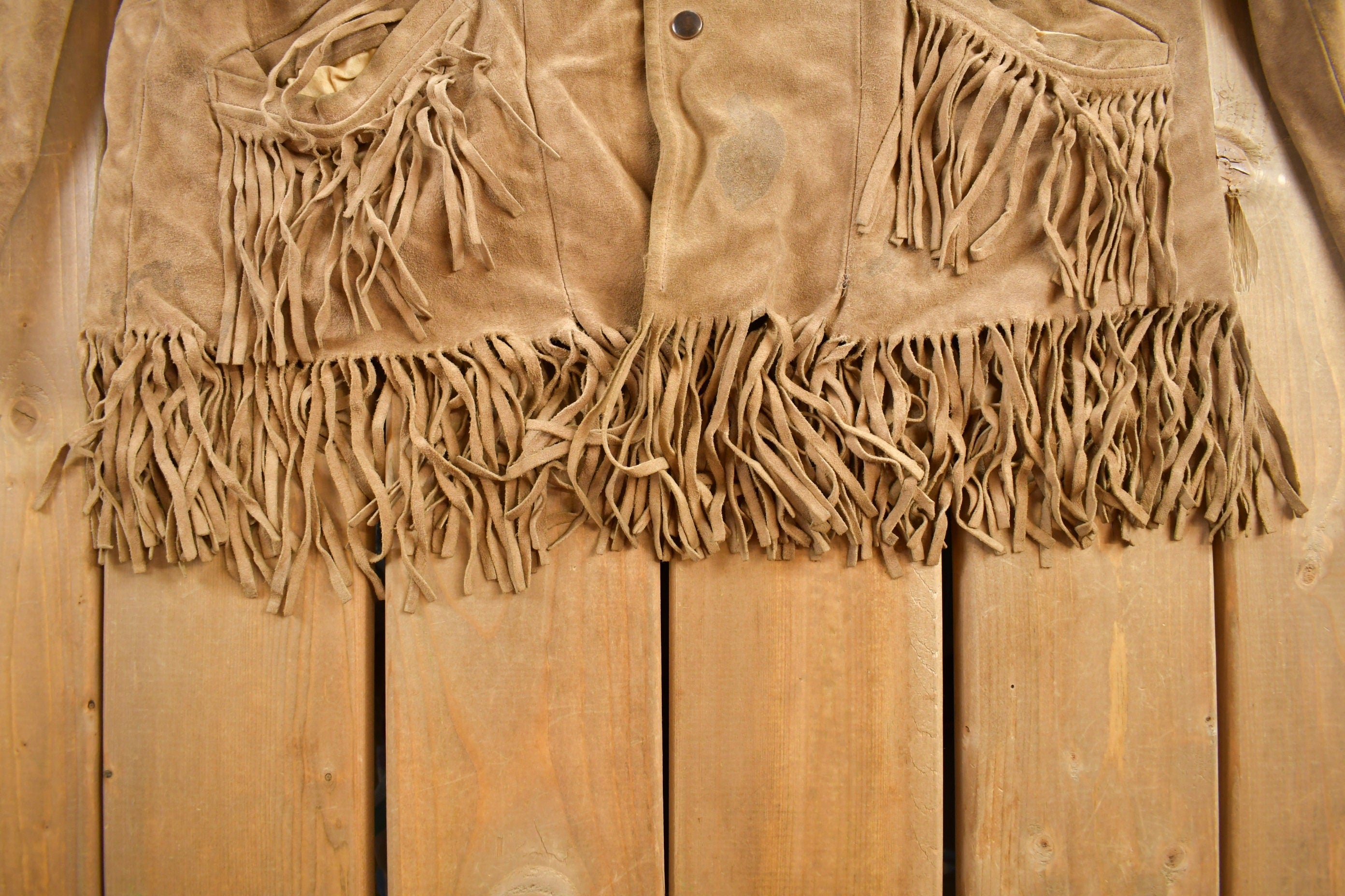 Vintage 1960s Excelled Genuine Leather Western Fringe Jacket