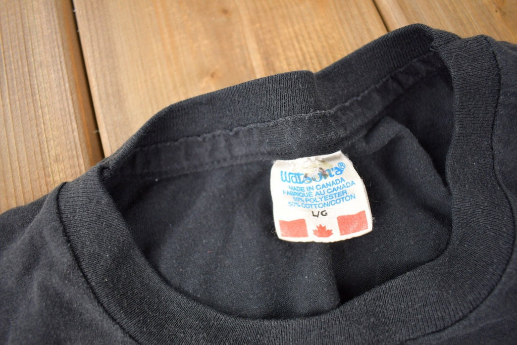 Vintage 1990s Iron Legends Smiths Falls Ontario Canada Single Stitch Biker Graphic T Shirt Made In Canada