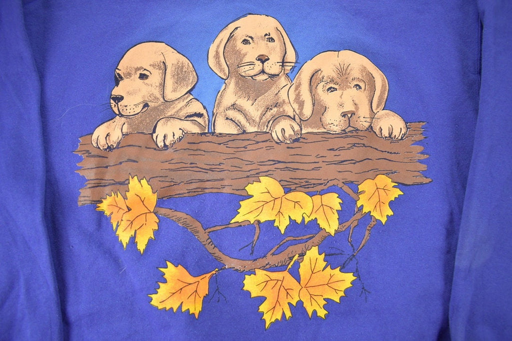 Vintage 1990s Hanes Cute Puppy Crewneck Sweater