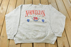 Vintage 1990s Norway Travel Souvinir Crewneck Sweatshirt Men's XL / Made In USA / 90s Destination Crewneck / Nordic Pride