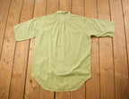 Vintage 1990s Green Striped Basic Button Up Shirt
