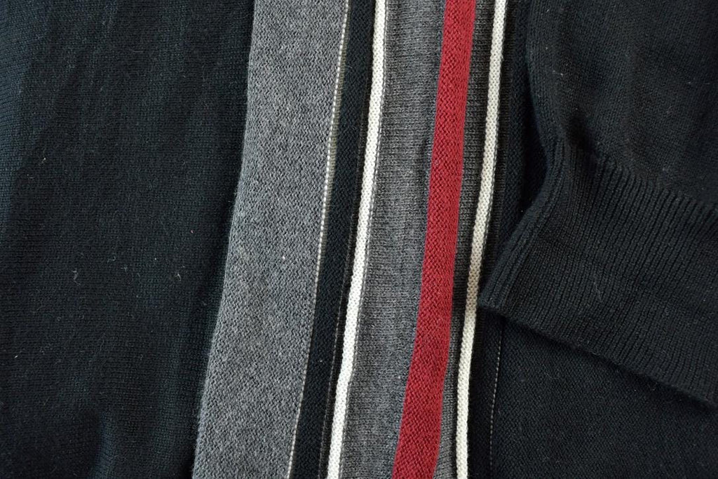 Vintage 1990s Protegee Collection Knit Striped Collared Sweater