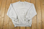 Vintage 1990s Russell Athletics Blank Heather Grey Crewneck Sweatshirt