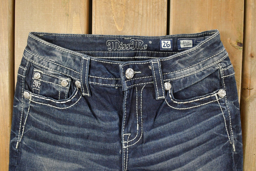 Vintage Deadstock Y2K Miss Me Bedazzled Low Rise Jeans Women's Size 26x31