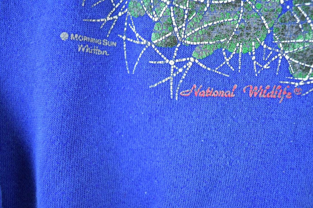 Vintage 1990s Morning Sun Floral Collared Souvenir Crewneck Sweatshirt Made In USA