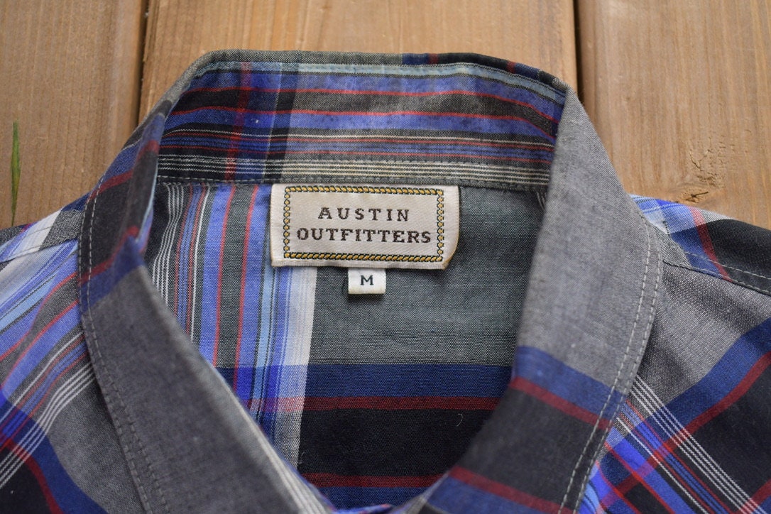 Vintage 1990s Plaid Flannel Button Up Shirt