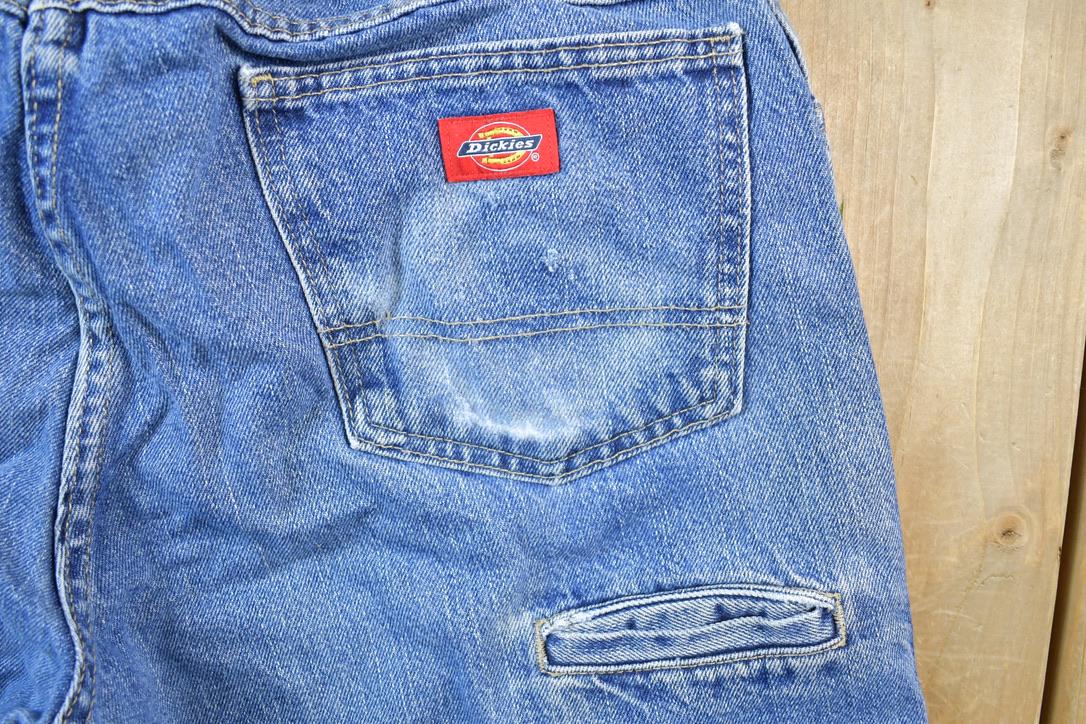 Vintage 1990s Dickies Denim Work Jeans Size 36 x 30  90s Carpenter Pants  Distressed Carhartt  Vintage Workwear