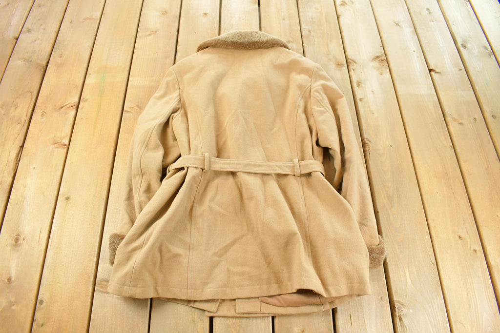 Vintage 1990s Sequence Faux Shearling Coat Women's Medium