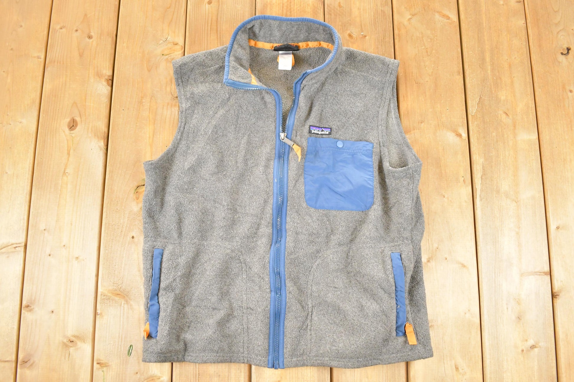 Vintage 1990s Patagonia Synchilla Fleece Outdoorsman Sweater Vest Mens M