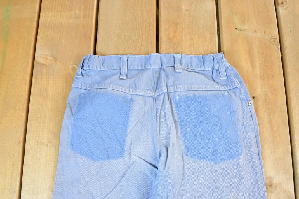 Vintage 1960s Bell Bottom Denim Hippie Festival Jeans Size 26 x 28 Made In USA