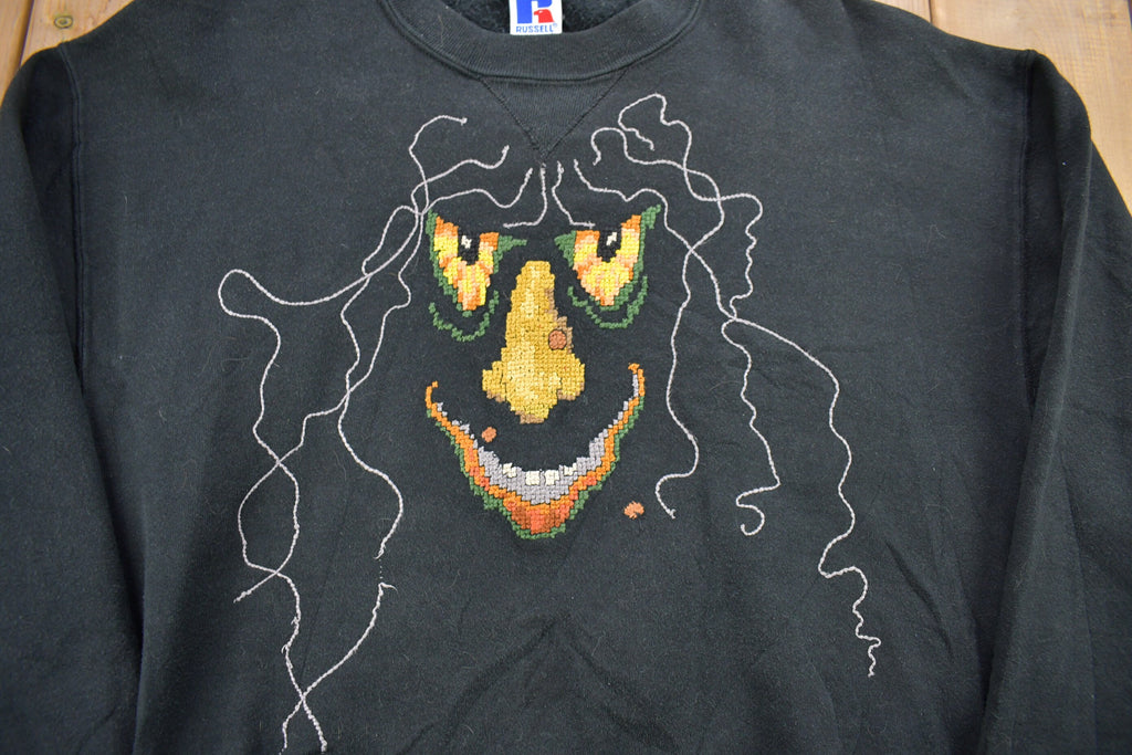 Vintage 1990s Halloween Spooky Theme Russell Athletics Crewneck Sweatshirt