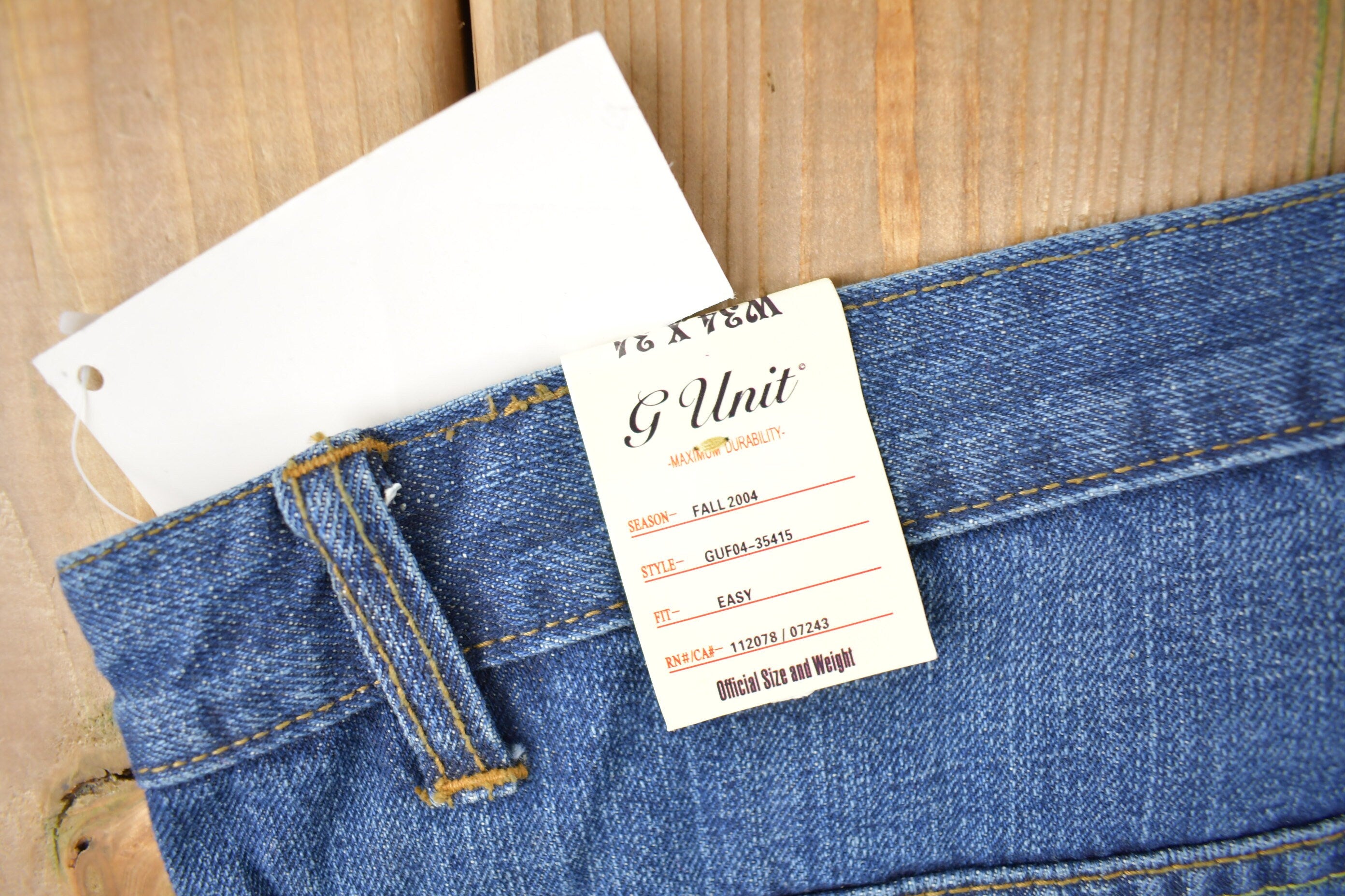 Vintage 2004 Deadstock G Unit Hip Hop Baggy Jeans Size 34 x 34